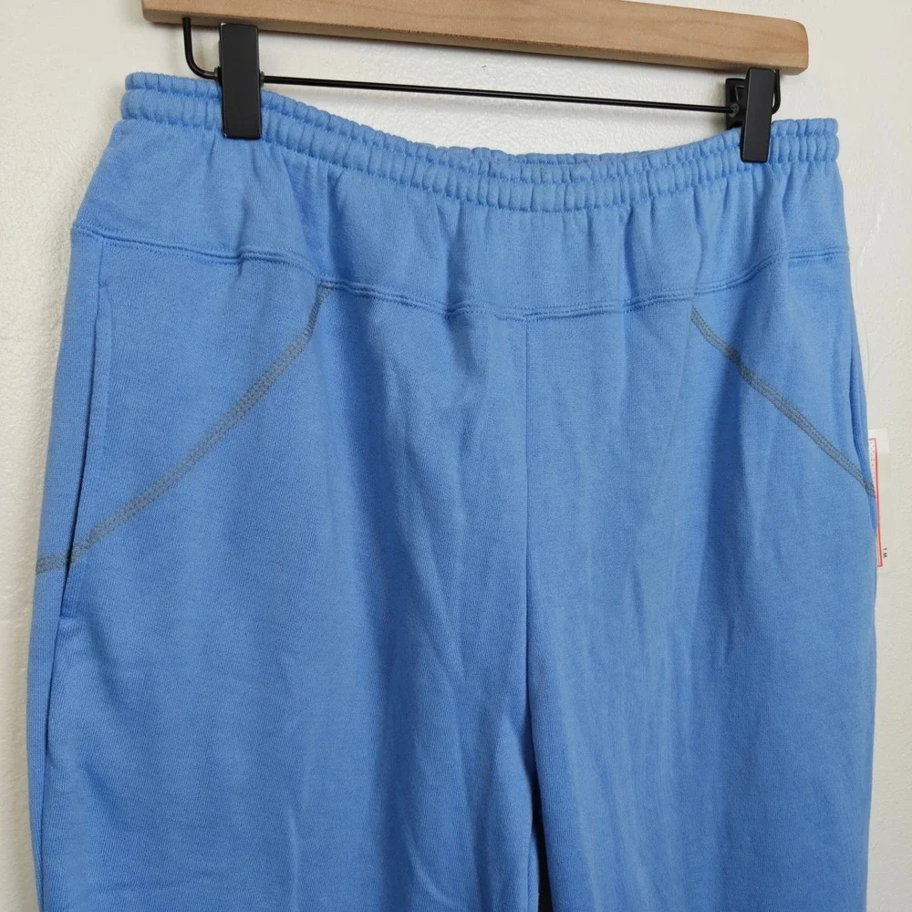 Vintage 80s Converse Chucks Men Sweatpants Large Blue Elastic Waist Cuffed Retro